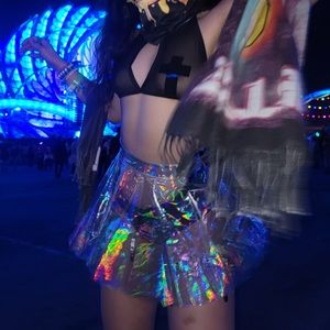 Holographic Exotic Rave Skirt